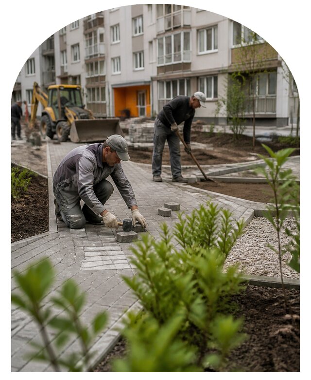 Благоустройство двора многоквартирного дома в Бугульме